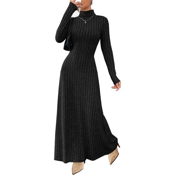 strapless open back dress Terneigh Ribbed-Knit Off-Shoulder Maxi Dress in Taupe main image 0